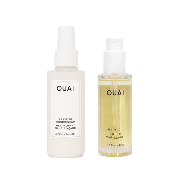 OUAI Leave-In Conditioner 4.7oz + Hair Oil 1.5oz Bundle